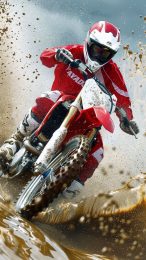 Thrilling Dirt Bike Mobile Wallpaper for LG Phones