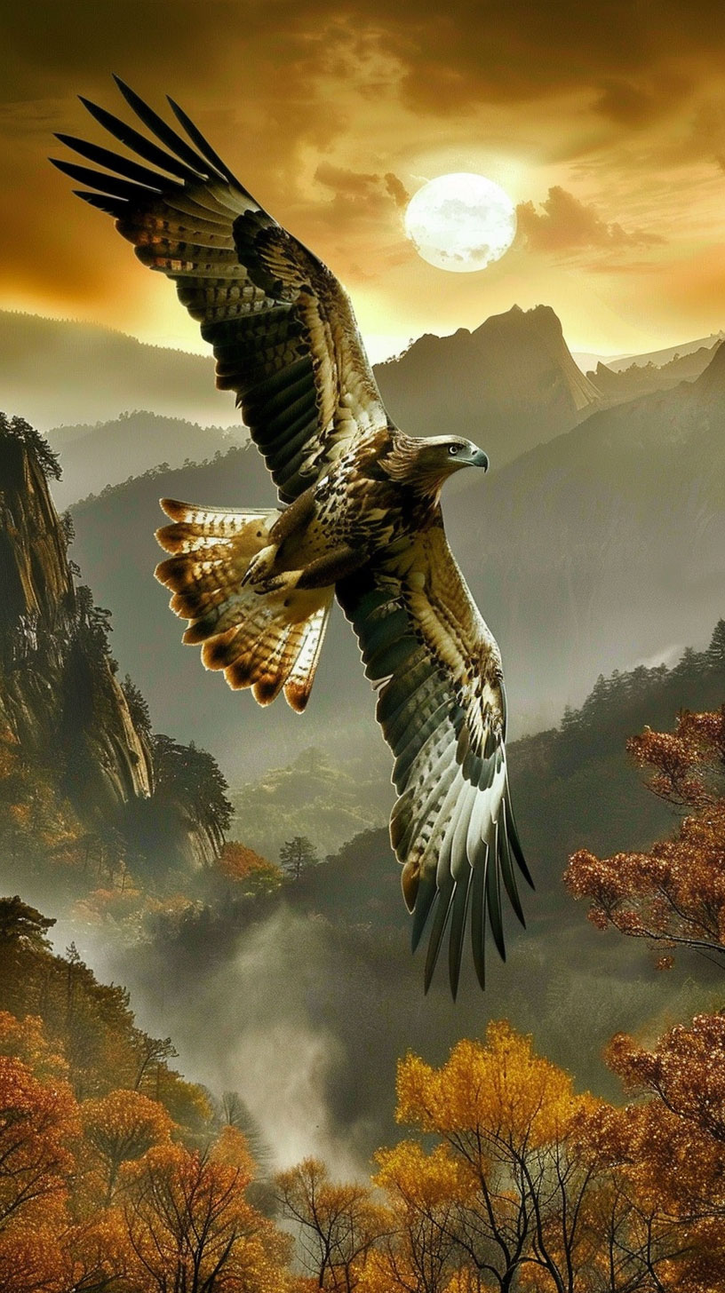 Majestic Eagle Portrait: iPhone Wallpaper