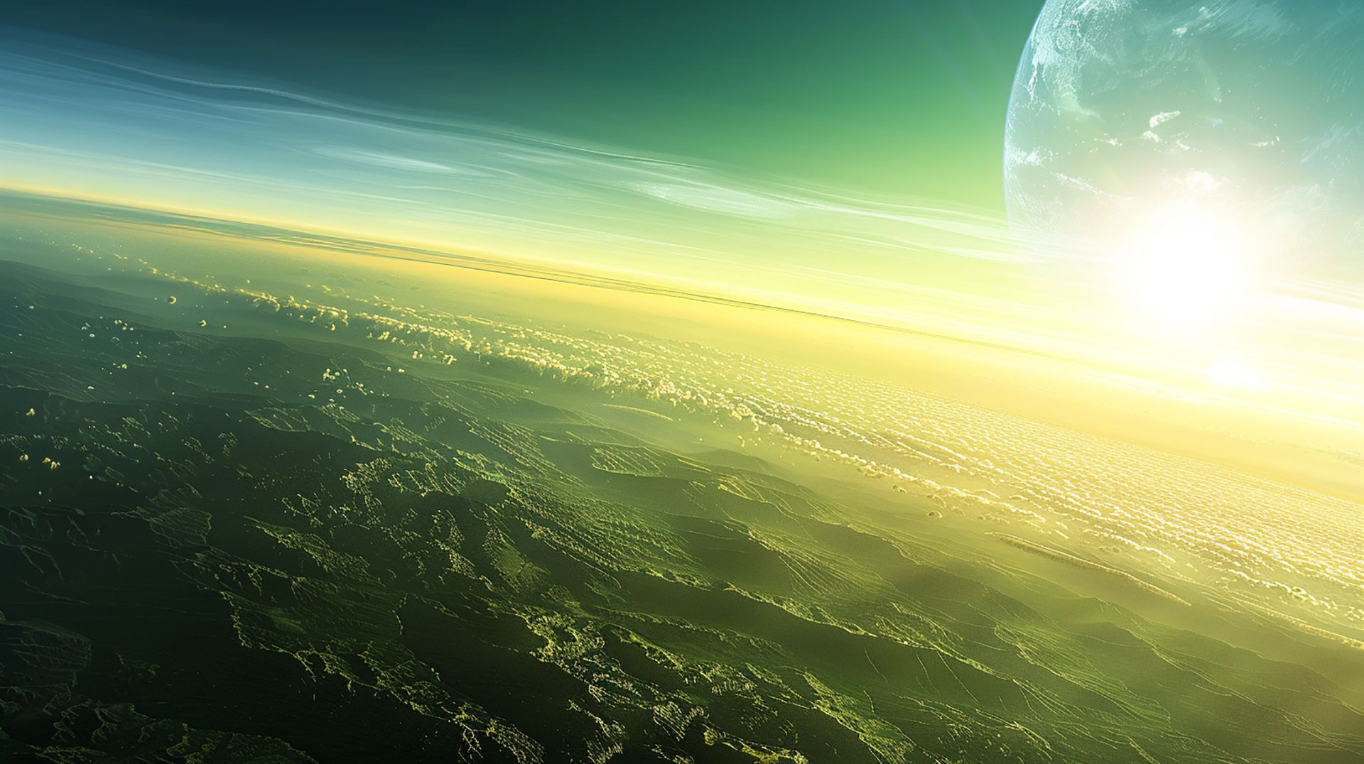 Planet Earth: 16:9 AI Desktop Background