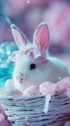 Digital Easter Bunny Wallpaper: Springtime Delight