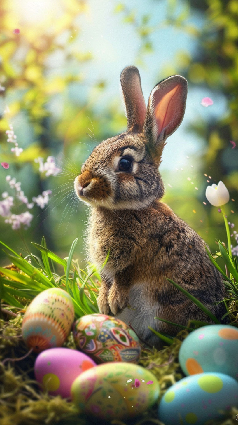 Easter Bunny Mobile Wallpaper: Seasonal Happiness