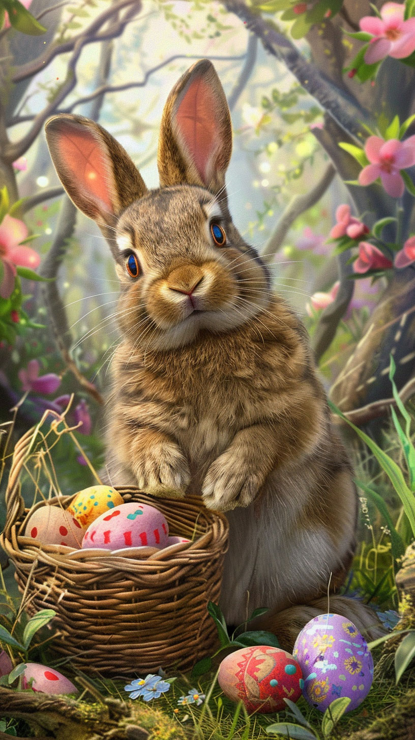 Easter Bunny Mobile Wallpaper: Festive Joy