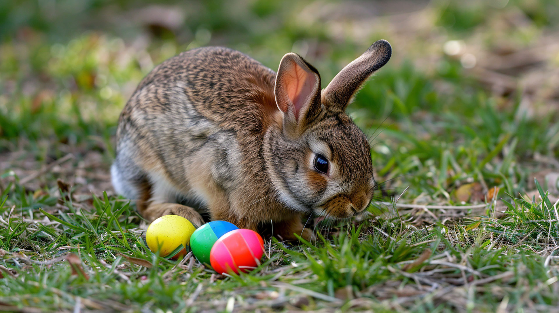 Easter Bunny AI Image: 4K Ultra HD Desktop Background