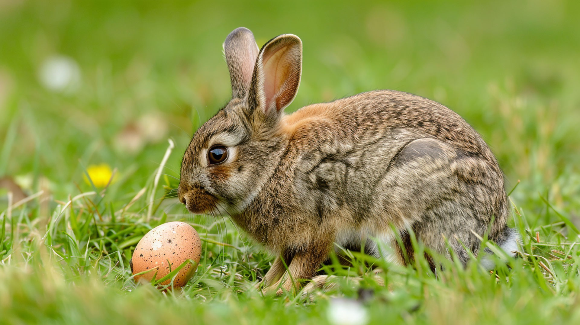 Digital Easter Bunny AI Image: Joyful Desktop Wallpaper