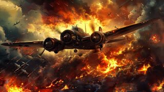 Fighter airplane AI desktop wallpaper in HD