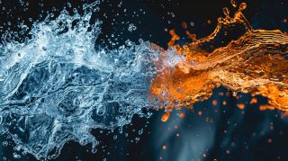 Fire and Water: 1920x1080 HD Desktop Elemental Mix