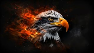 Fiery Eagle: Stunning HD Wallpaper for Desktop