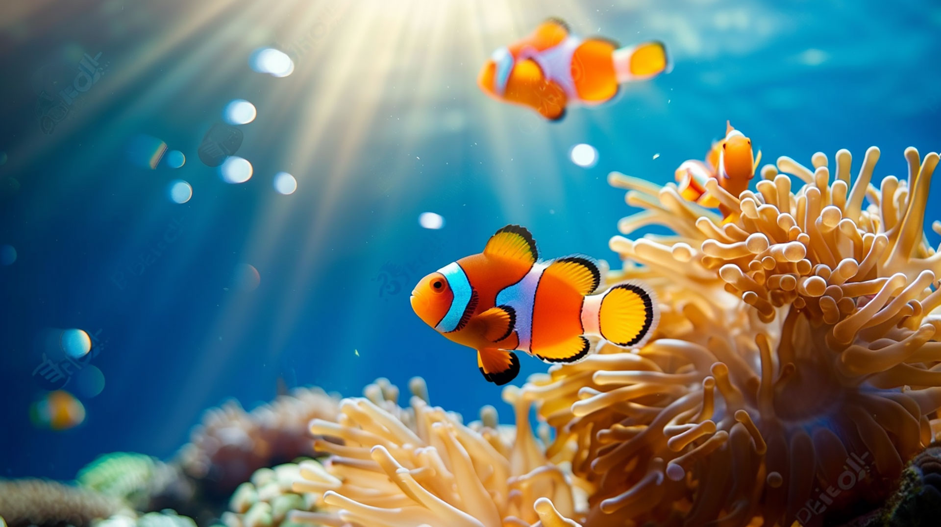 Vibrant Fish Tank AI Desktop Themes