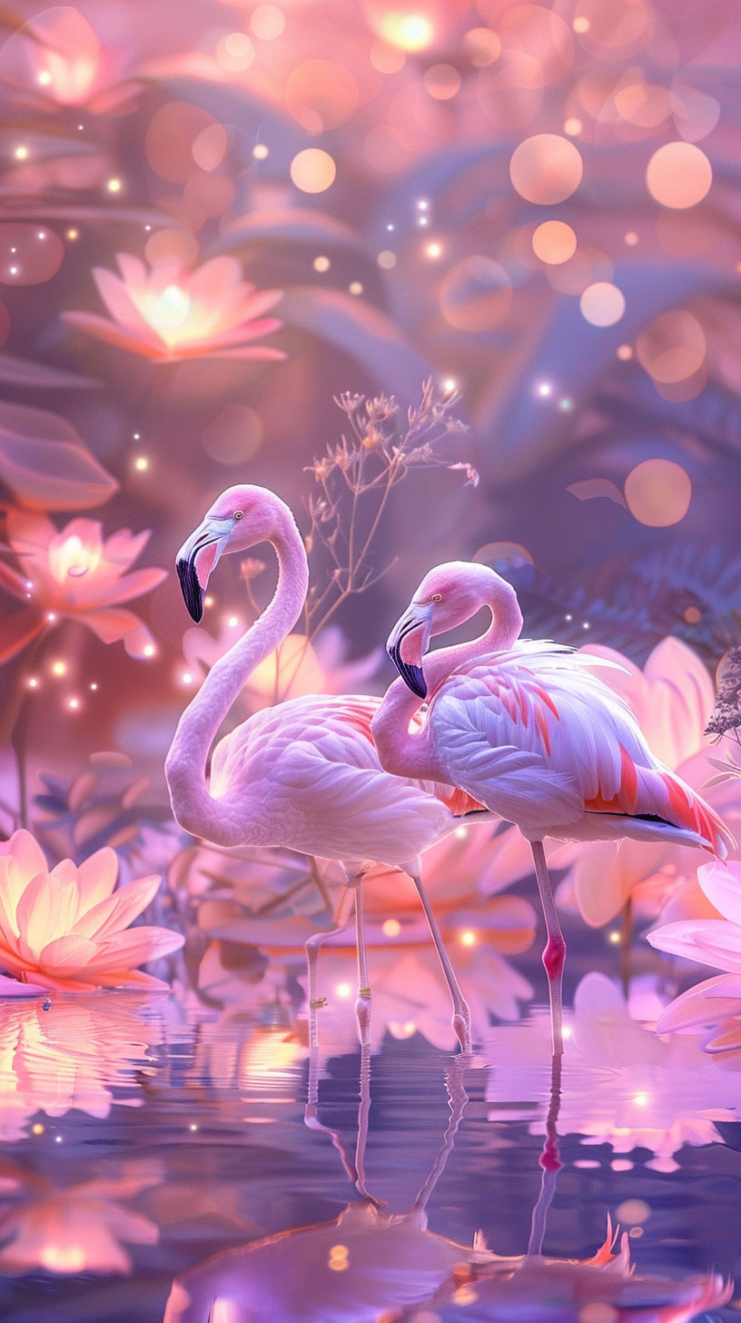 Playful Flamingo Themes for Oppo Mobiles