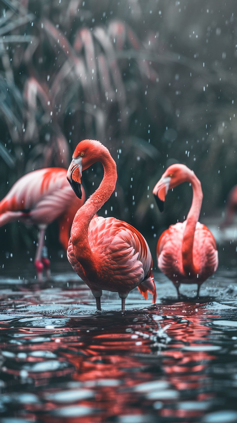 Chic Flamingo Wallpaper for Xiaomi Phones