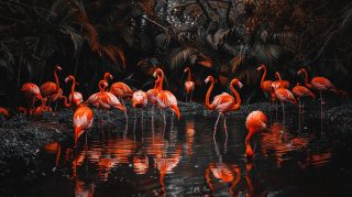 Digital Flamingo AI Images for Your Desktop