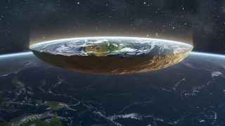 Geometric Beauty: Flat Earth Wallpaper