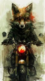 Dynamic Fox Cool Dirt Bike Wallpaper for Huawei Phones