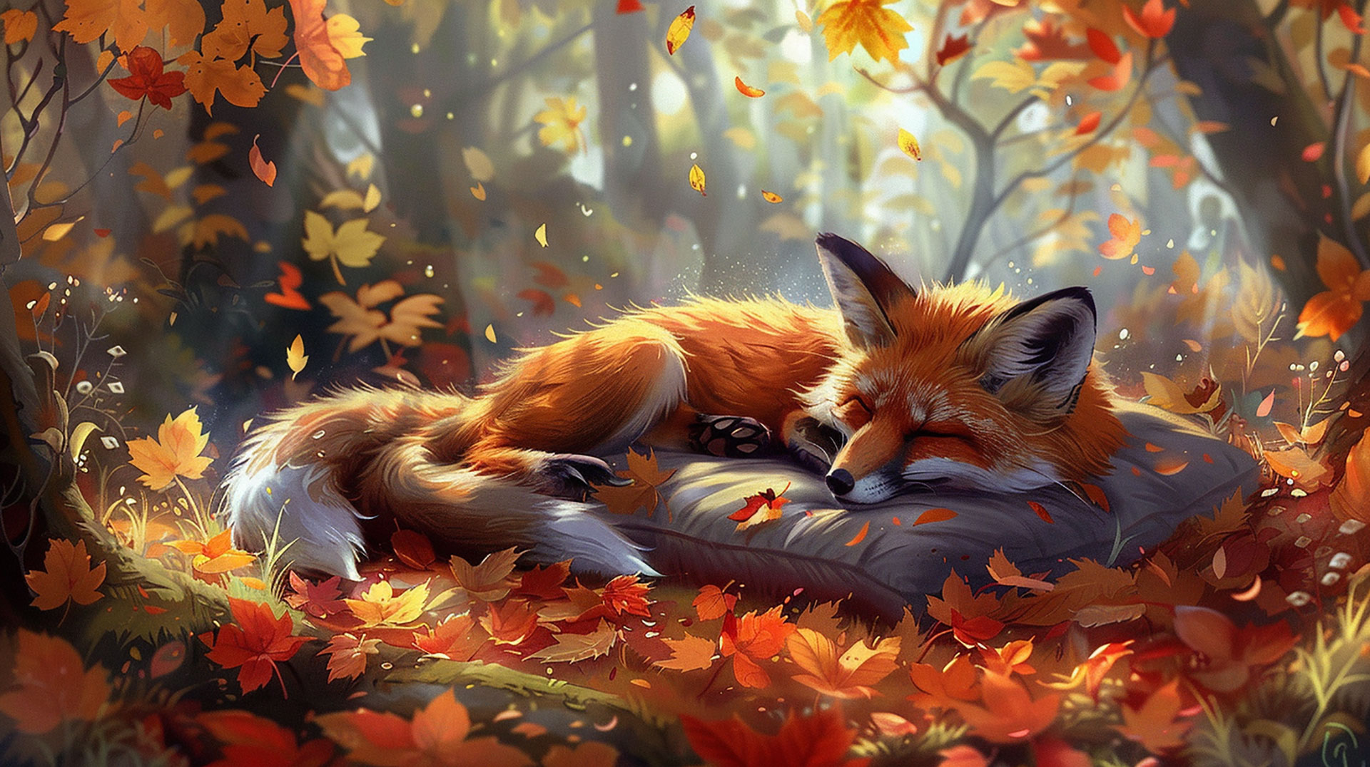 Graceful Fox AI HD Pics for Desktop