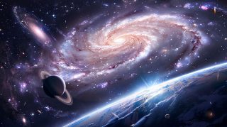 Cosmic Perspective: Earth in the Galaxy HD Wallpaper