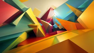 Vibrant Geometric AI Images for Desktop Background