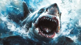 Apex Predator: Great White Shark AI Wallpaper