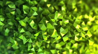 Ultra HD Green Geometric AI Desktop Wallpaper