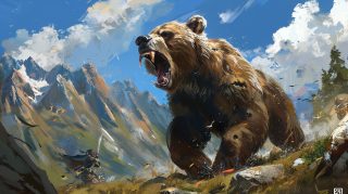 Rugged Elegance: The Grace of a Grizzly Bear