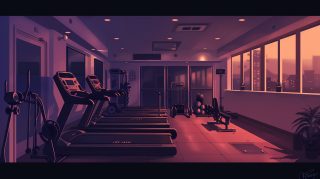 Digital Background: Gym AI Image in Ultra HD