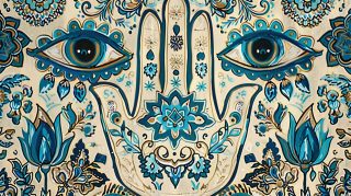 Mystical Hamsa Evil Eye AI HD Wallpaper