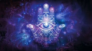 Hamsa Evil Eye AI: Protective Desktop Wallpaper