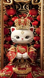 Hello Kitty Traditional Chinese New Year Mobile Wallpaper