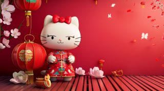 Hello Kitty Traditional Chinese New Year Wallpaper