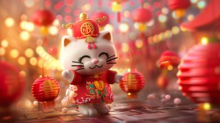 Hello Kitty Festive Lanterns Wallpaper