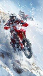 High-Resolution Honda Dirt Bike Wallpaper for iPhone