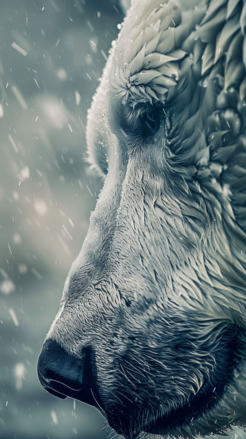 Frozen Frontier: Chilling Presence on Your Wallpaper