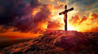 Free Jesus Christ cross AI wallpaper for PC