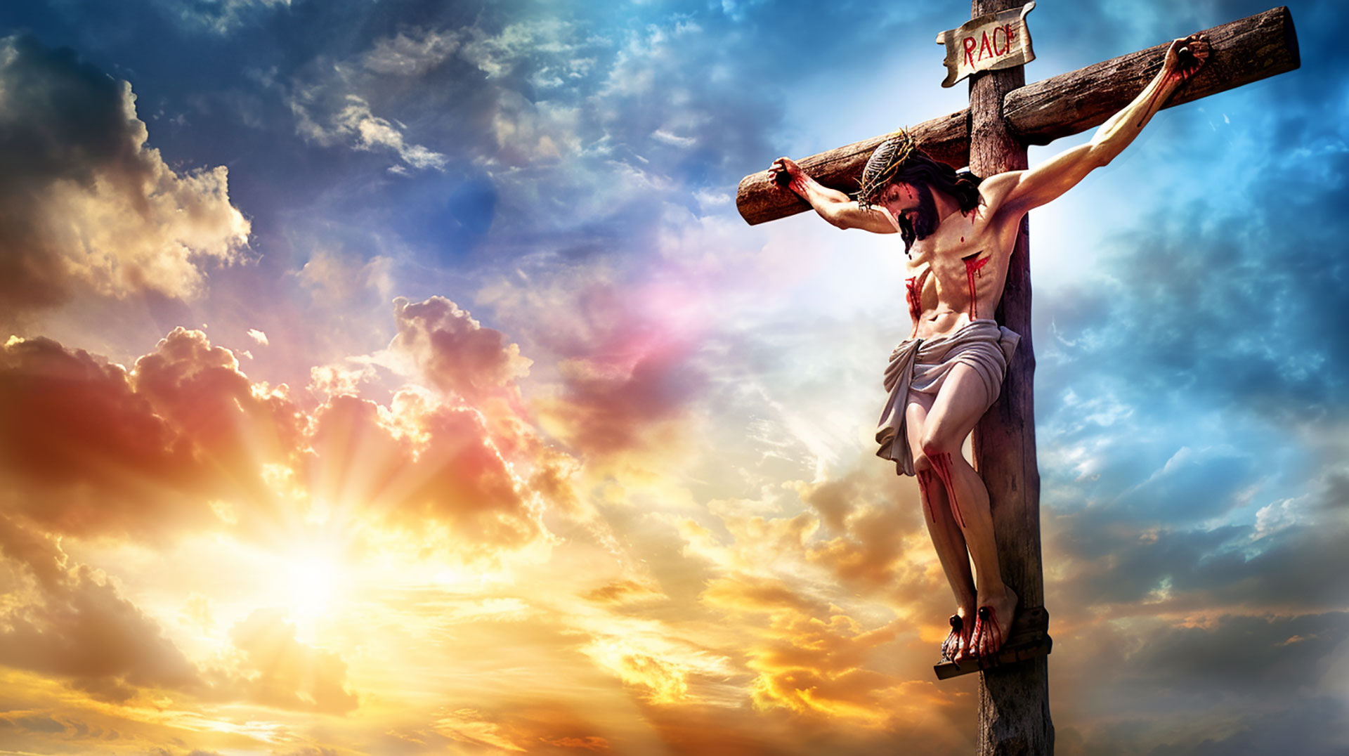 Stunning AI-generated Jesus Christ cross wallpaper