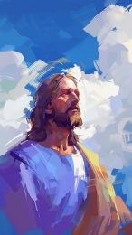 Ultra HD Jesus Christ AI wallpaper for iPhone