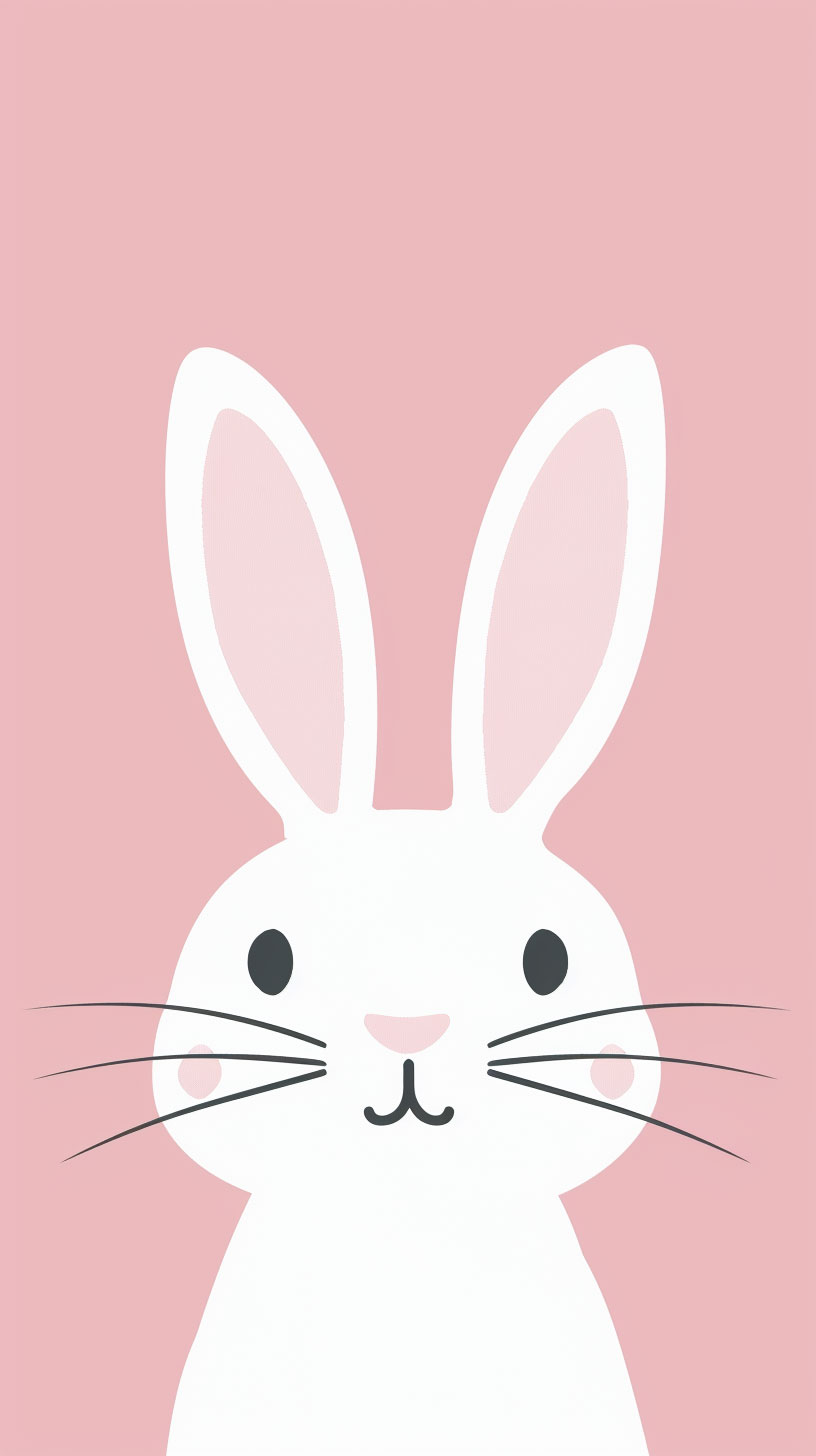 HD Kawaii Bunny Image: Charming Mobile Wallpaper