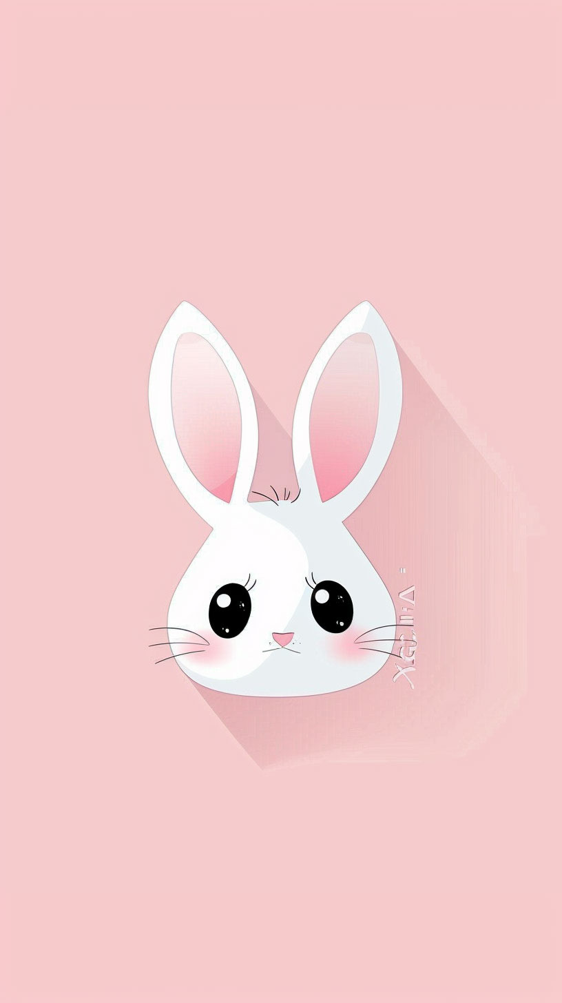 Kawaii Bunny Mobile Wallpaper: Sweetness on Your Screen