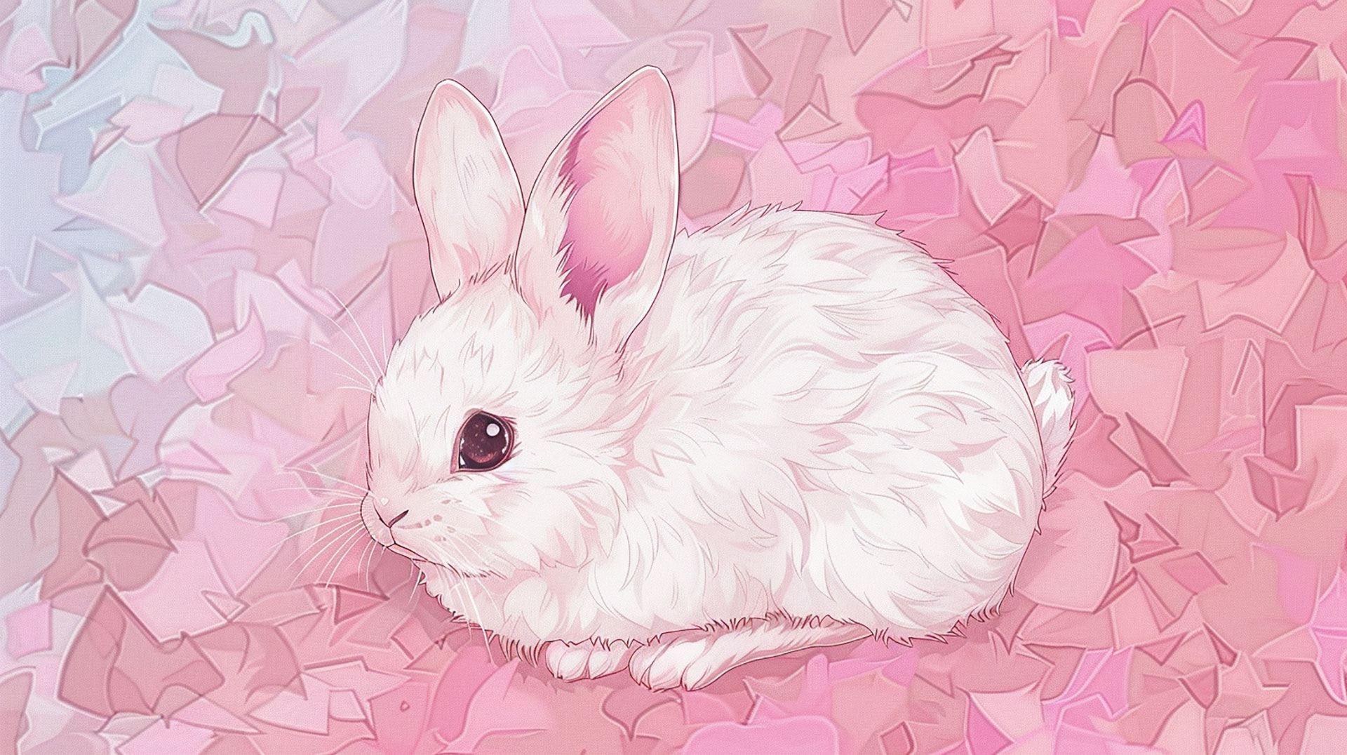 Kawaii Bunny AI Image: 4K Ultra HD Desktop Wallpaper