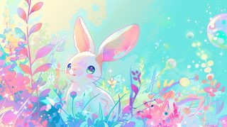 HD Kawaii Bunny Wallpaper: Adorable Desktop Background