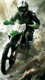 Ultra HD Kawasaki Dirt Bike Wallpaper for Samsung Galaxy