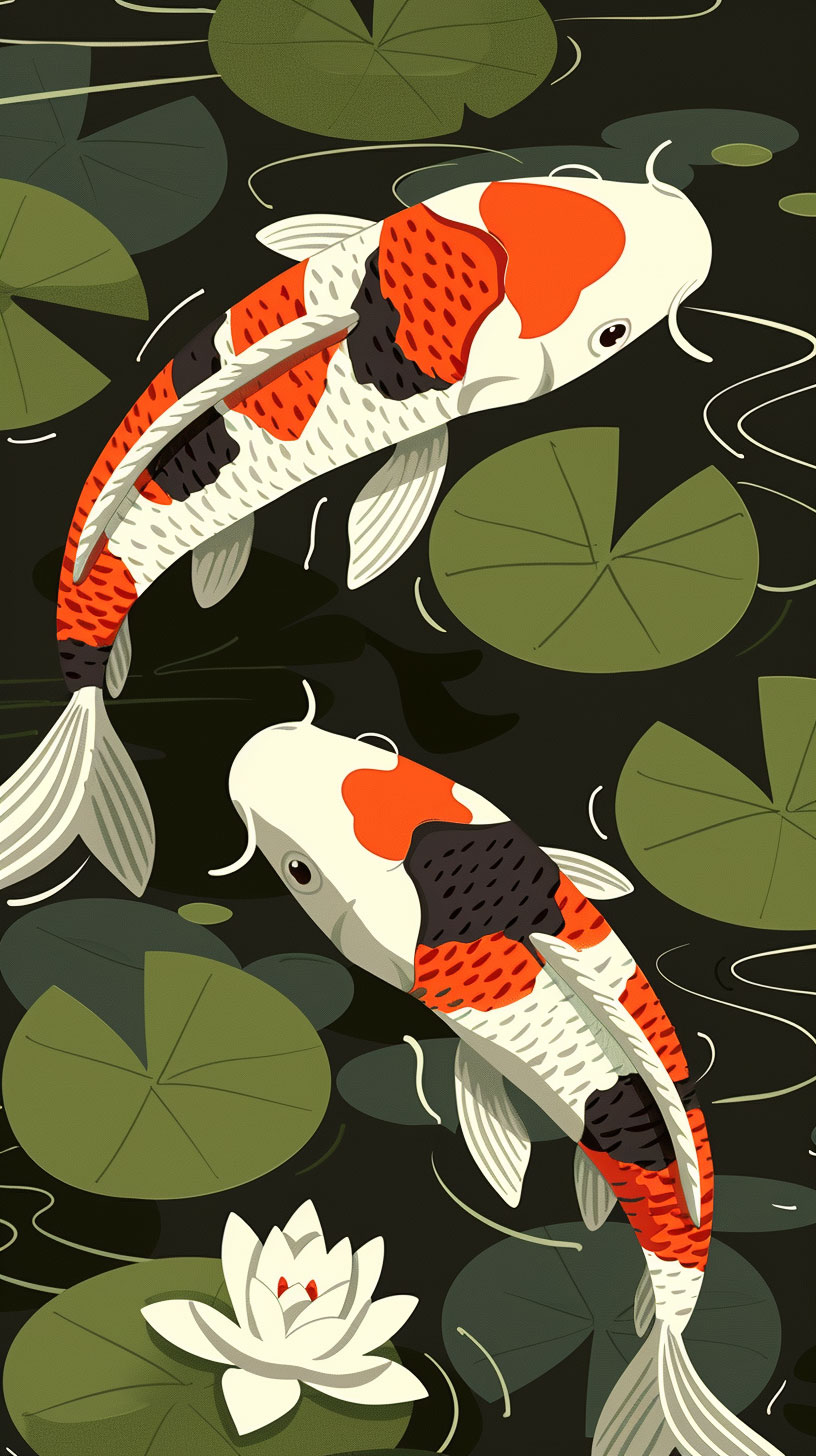 Serene Koi Fish Themes for iPhone