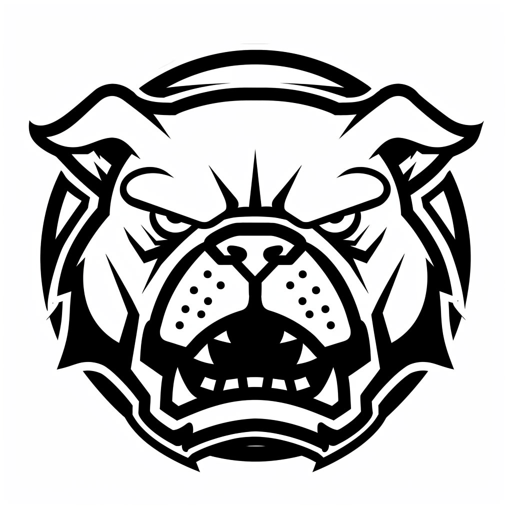 High-Resolution Linear Bulldog Logo: Minimalist Design