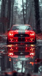 Muscle Car Mustang Lock Screen Wallpaper