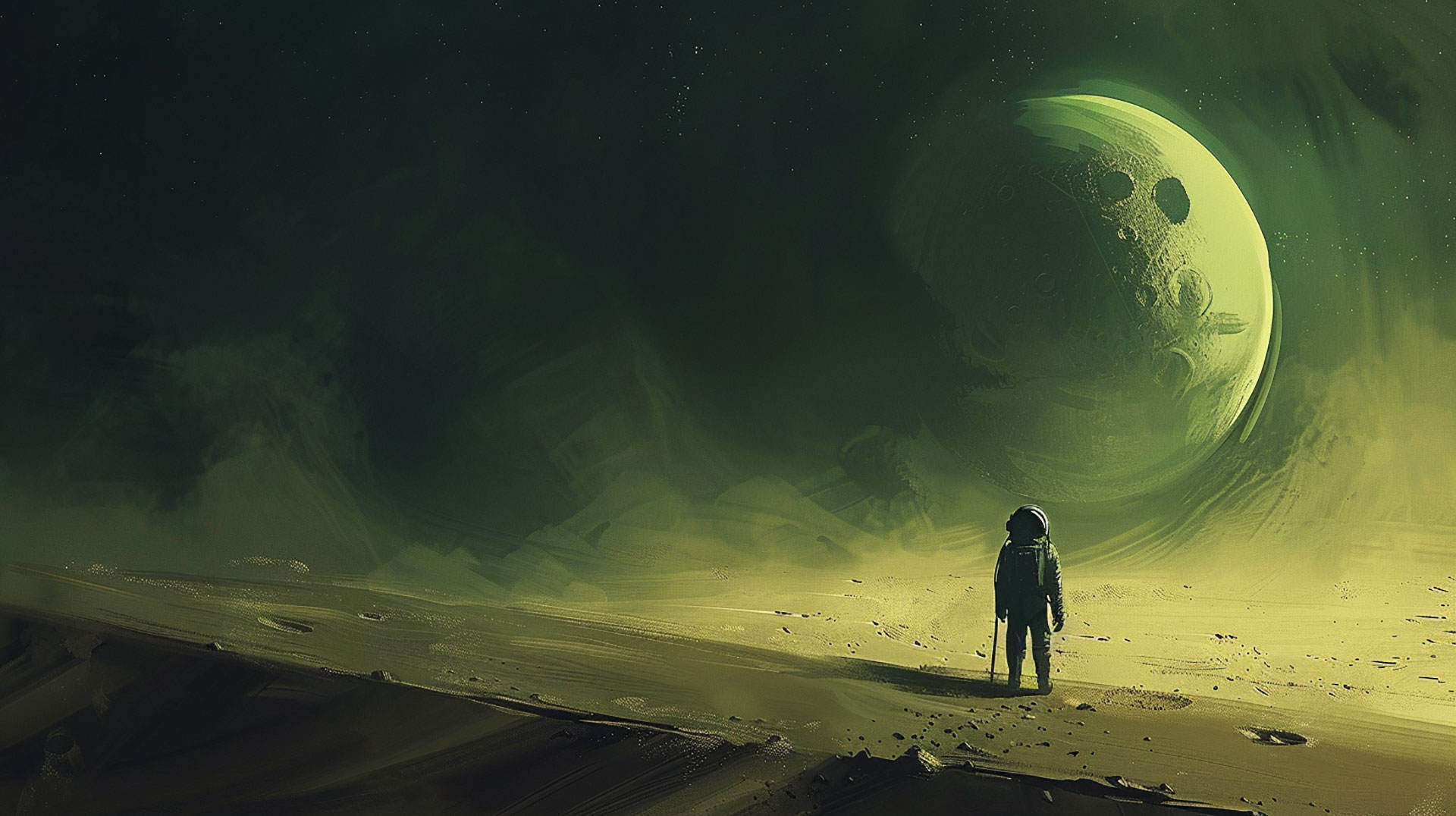 Ultra HD Lonely Astronaut Desktop Wallpaper: Free Download