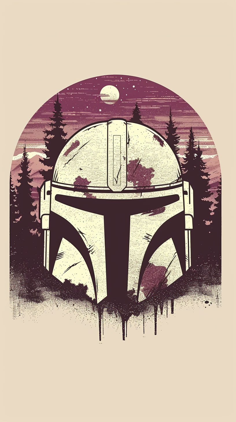 Free Download: AI Mandalorian Mobile Background