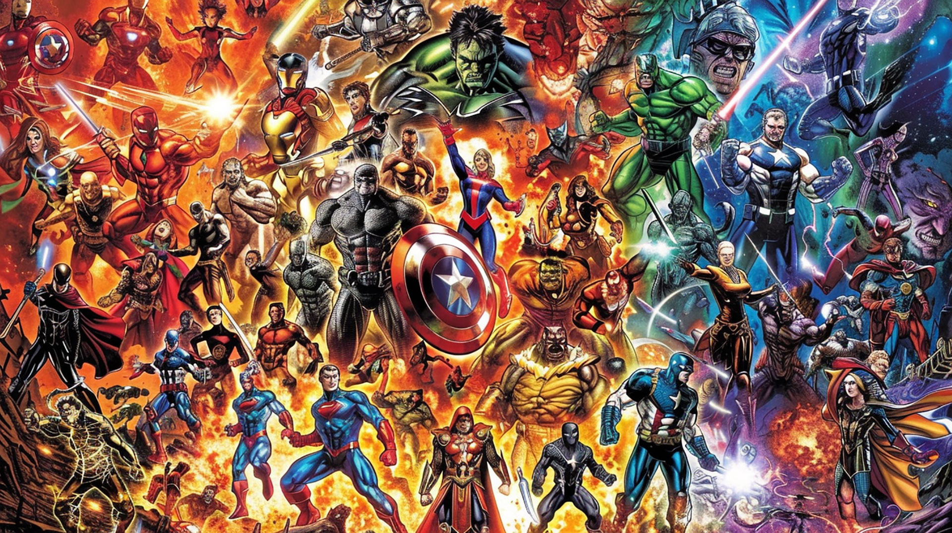 Stunning Marvel AI Desktop Background