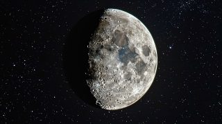 Midnight Sky Moon Night Sky AI Wallpaper