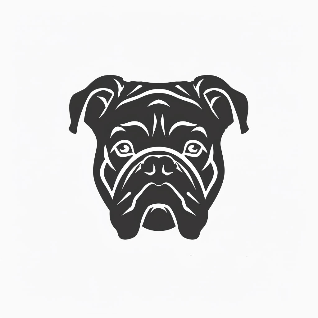 HD Minimalist Bulldog Logo: Contemporary Brand Identity