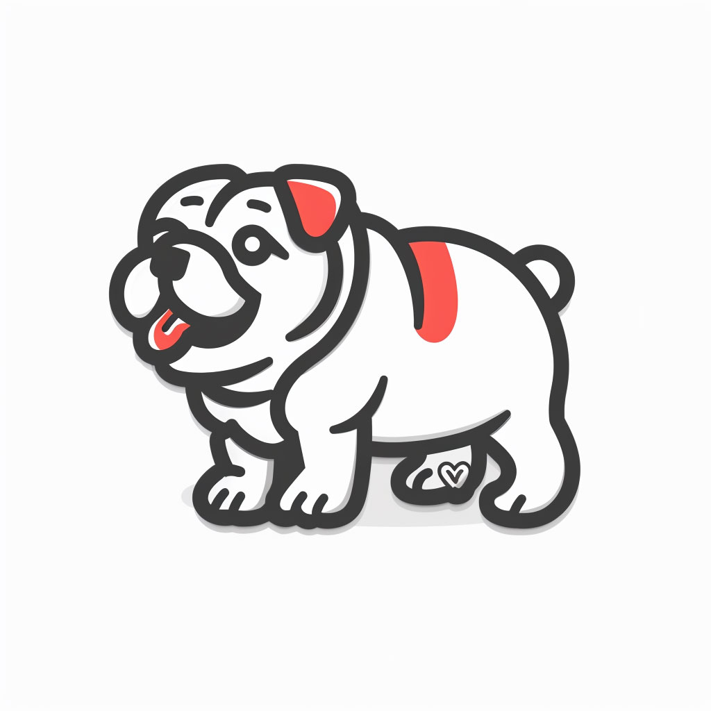 Minimal Bulldog Logo: Sophisticated and Understated Design