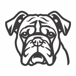 Premium Minimal Bulldog Logo: Bold and Refined