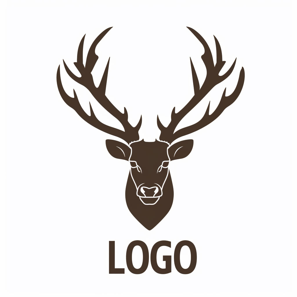 High Definition Minimal Deer Body Logo Design